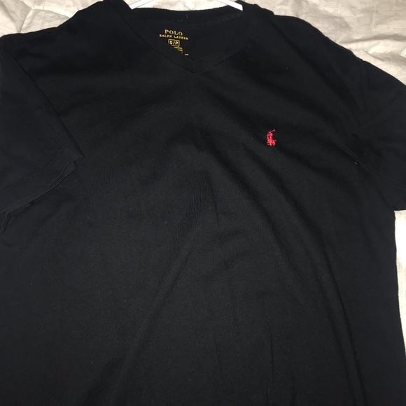 Men's Polo Ralph Lauren Black V-Neck Small - Picture 1 of 3